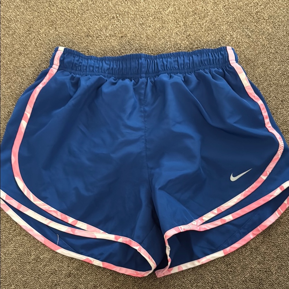 Nike Blue and Pink Athletic Shorts Lightweight Moisture-Wicking